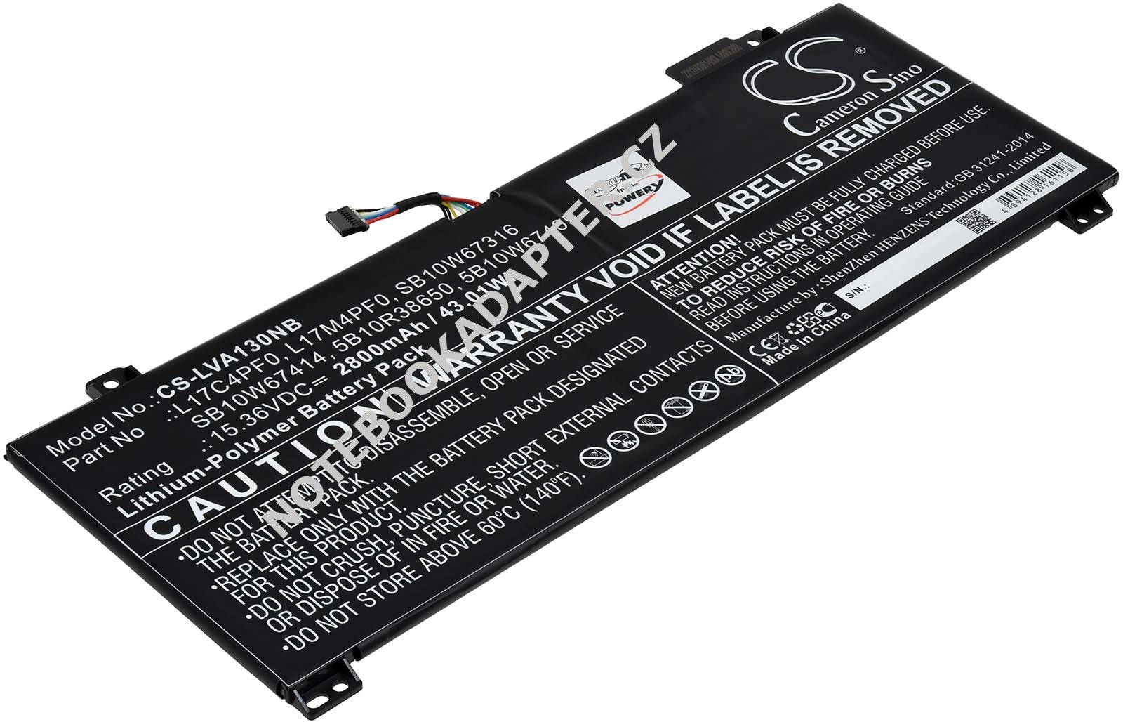 aku kompatibilní s Lenovo Typ 5B10W67405