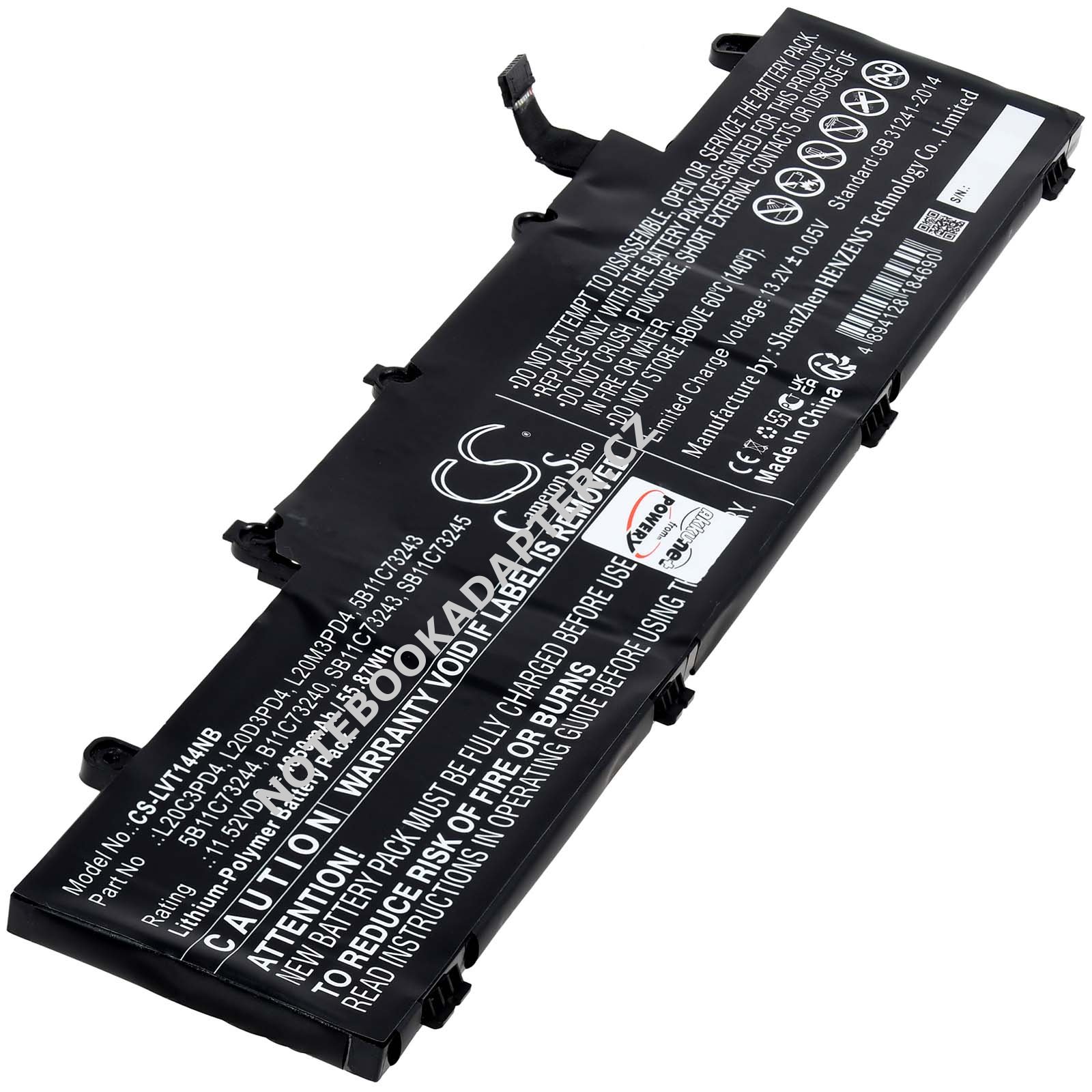 aku kompatibilní s Lenovo Typ 5B11C73243