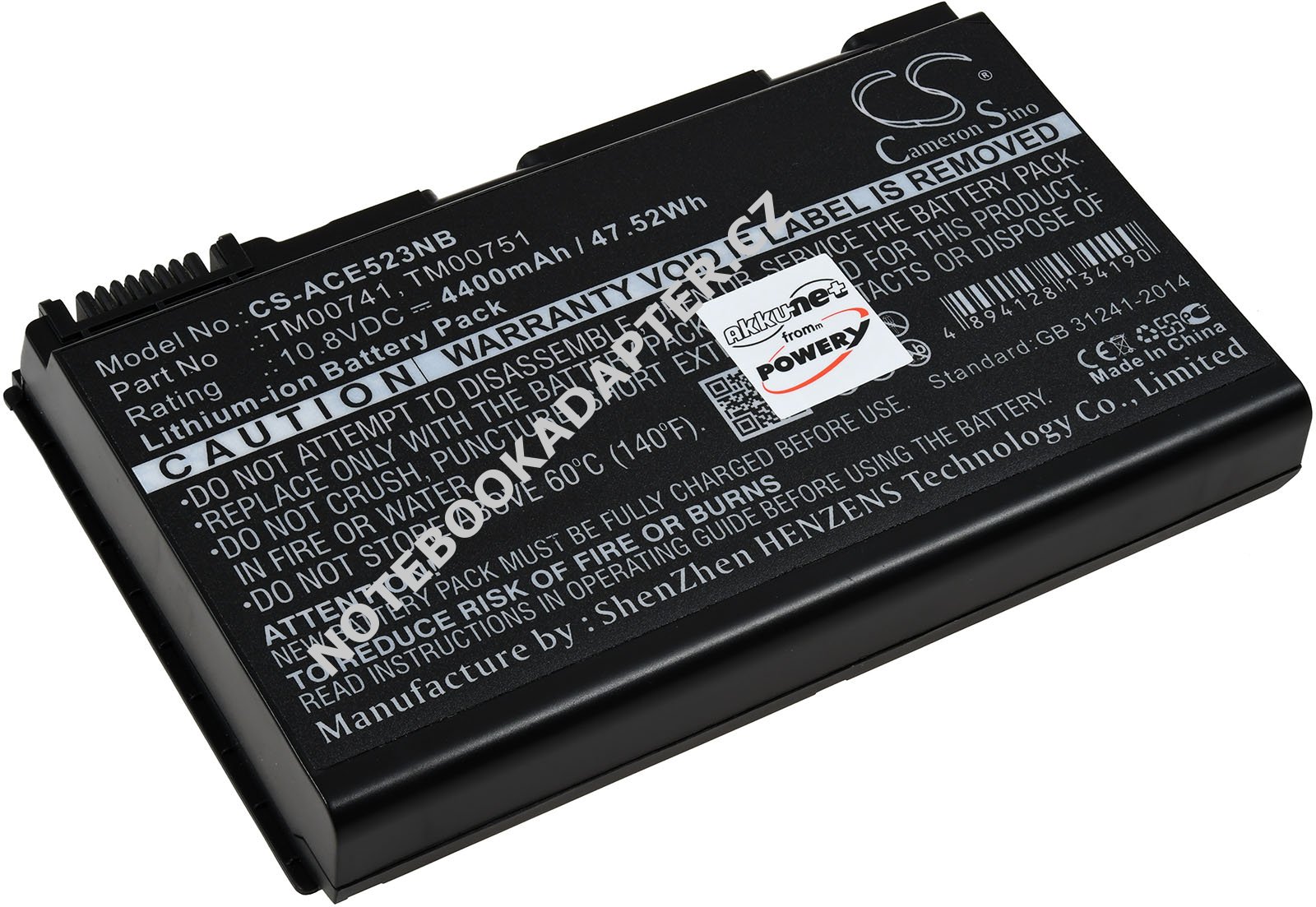 aku pro Acer Extensa 5610 4400mAh