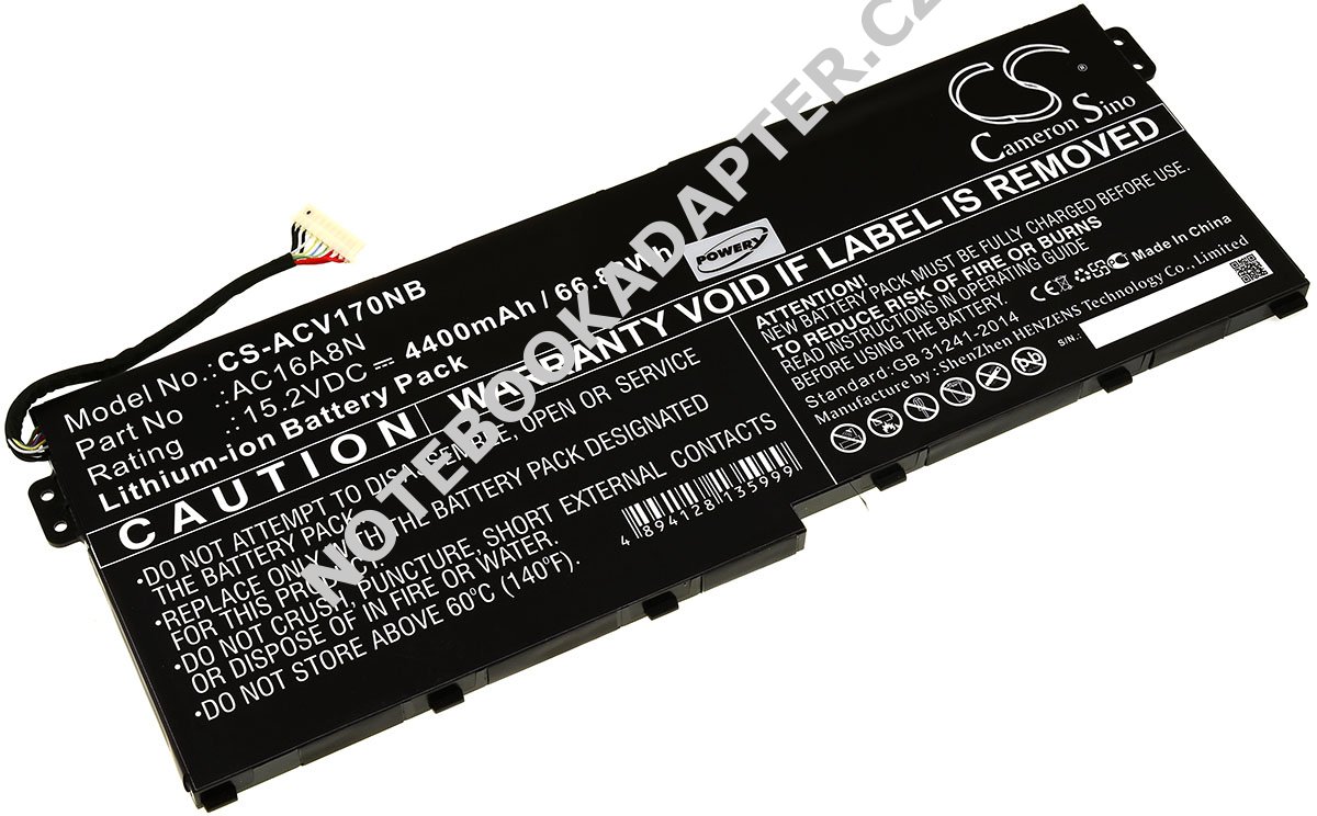 aku pro Acer Typ AC16A8N